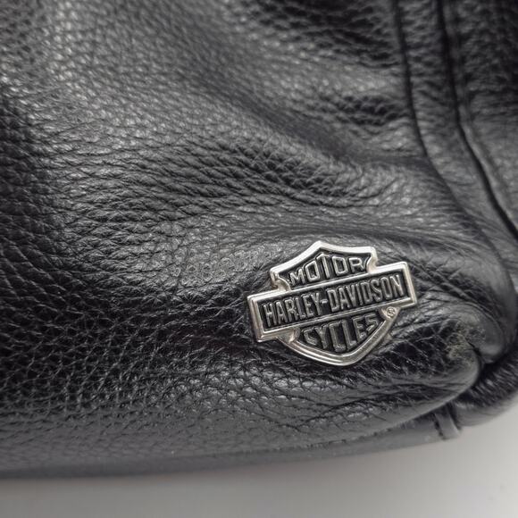 Harley-Davidson Women’s Mini Biker Backpack Black Pebbled Leather Studded Logo - Picture 11 of 11
